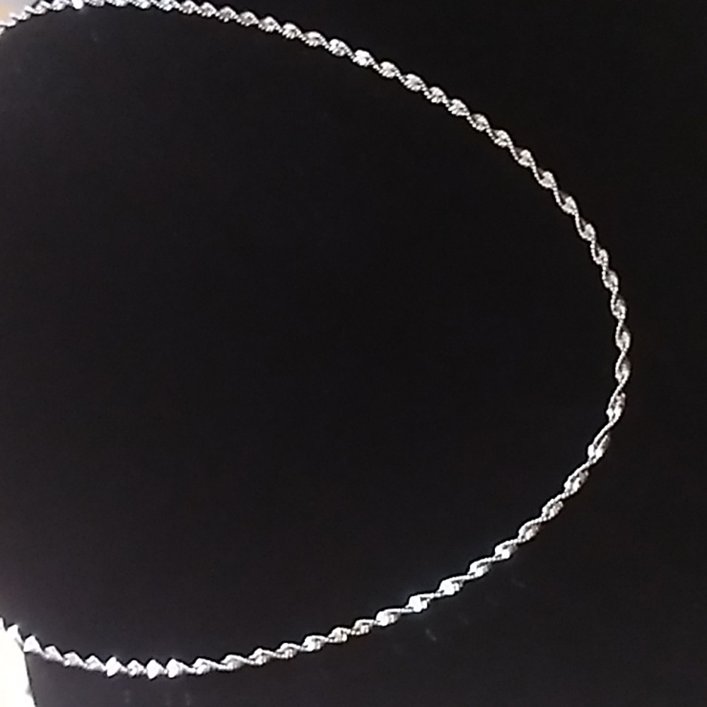 Darker Sterling Silver Chain 16 1/4 inches. Brand New (16.1/4)